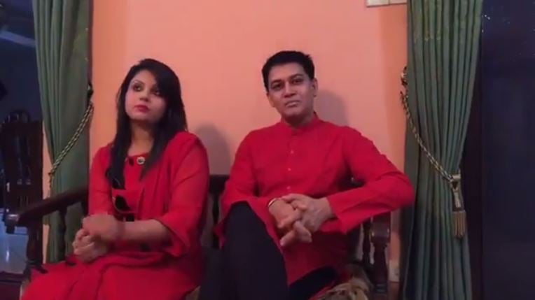 স্ত্রীকে পাশে নিয়ে ফেসবুক লাইভে শাকিল খান