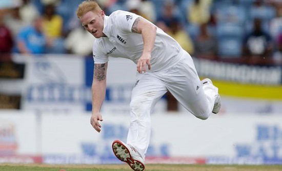 England cricketer Ben Stokes falling on the field during a match. Channel i News - চ্যানেল আই নিউজ