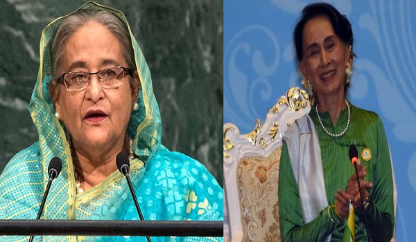 শেখ হাসিনা ও সু চি, রোহিঙ্গা সংকটের সমাধানে আলোচনা করছেন. Channel i News - চ্যানেল আই নিউজ