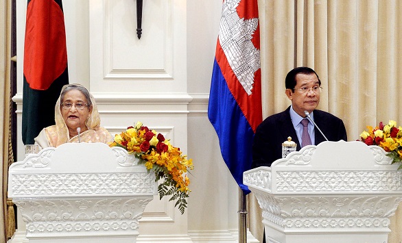 কম্বোডিয়ায় প্রধানমন্ত্রী শেখ হাসিনা