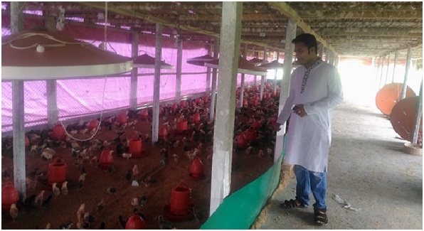 ফার্ম দেখাশোনা করছেন আফজাল।