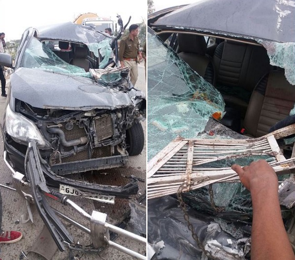 নরেন্দ্র মোদি-নরেন্দ্র মোদির স্ত্রী-সড়ক দুর্ঘটনা-দুর্ঘটনায় আহত