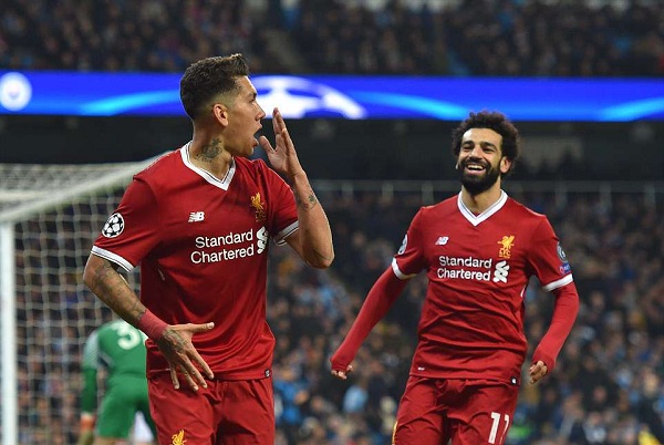 গোলের পর লিভারপুল খেলেয়োড়ের উল্লাস