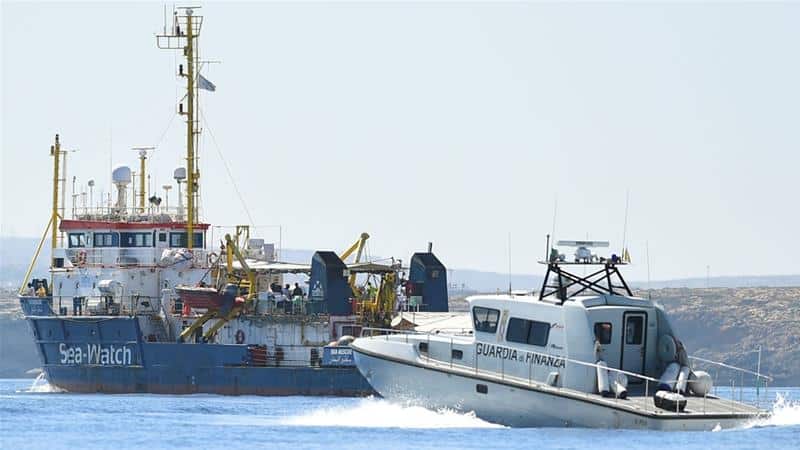 ইটালি-অভিবাসী জাহাজ-নিষেধাজ্ঞা অমান্য করে-ক্যাপ্টেন