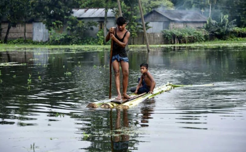 আসামে বন্যা পরিস্থিতি