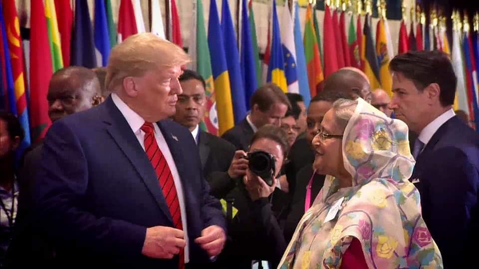 প্রধানমন্ত্রী শেখ হাসিনা-ডোনাল্ড ট্রাম্প-জাতিসংঘ