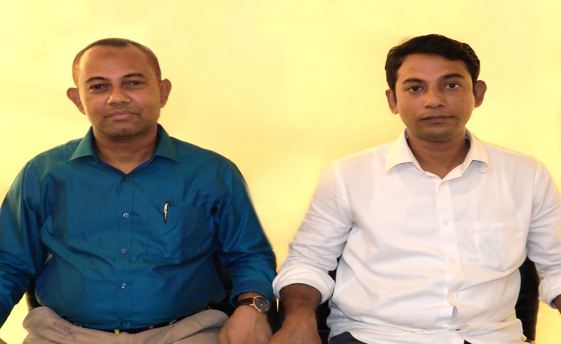 সভাপতি মোঃ হেলাল উদ্দিন পাটোয়ারী (বামে) এবং সাধারণ সম্পাদক এ টি এম কামরুল হাসান (ডানে)