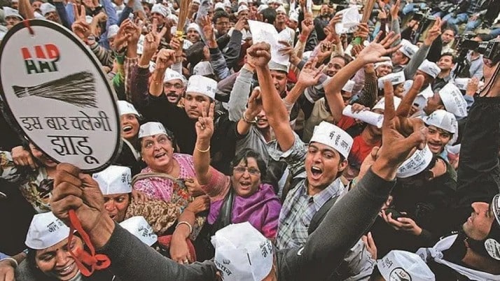 দিল্লি-বিধানসভা নির্বাচন-কেজরিওয়ালের শিবির-বিজেপি-কংগ্রেস