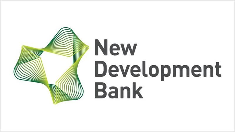 New Development Bank logo with green geometric design and text. Channel i News - চ্যানেল আই নিউজ