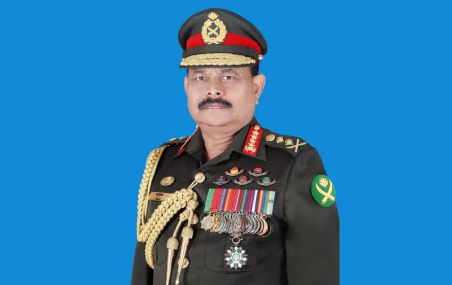 Bangladesh military officer in uniform with medals and decorations. Channel i News - চ্যানেল আই নিউজ