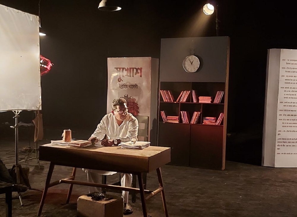 'মুখোশ' ছবির শুটিংয়ে মোশাররফ করিম। ছবি: ইমন