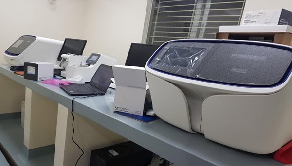 Laboratory equipment and testing devices for COVID-19 detection. Channel i News - চ্যানেল আই নিউজ