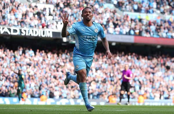 Manchester City player celebrating a goal during a match. Channel i News - চ্যানেল আই নিউজ