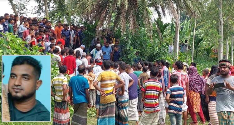 পাবনায় তাঁত ব্যবসায়ীকে কুপিয়ে দু’পা বিচ্ছিন্ন করে নৃশংসভাবে হত্যা। ইনসেটে ইলিয়াস হোসেনের ছবি।