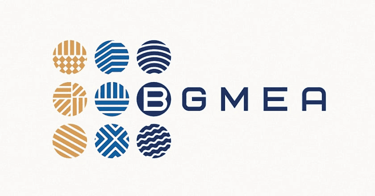 বাংলাদেশের গার্মেন্টস শিল্পের সংগঠন BGMEA এর লোগো. Channel i News - চ্যানেল আই নিউজ