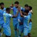বাংলাদেশ ফুটবল দলের খেলোয়াড়রা গোল উদযাপন করছে. Channel i News - চ্যানেল আই নিউজ