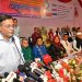 পররাষ্ট্রমন্ত্রী ভাষণ দিচ্ছেন, অনুষ্ঠানে উপস্থিত অতিথি ও সাংবাদিকরা. Channel i News - চ্যানেল আই নিউজ