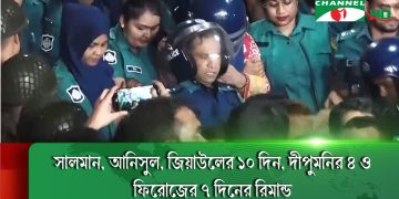 সালমান, আনিসুল, জিয়াউলের ১০ দিন, দীপুমনির ৪ ও ফিরোজের ৭ দিনের রিমান্ড