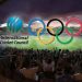 International Cricket Council logo at a cricket stadium during sunset. Channel i News - চ্যানেল আই নিউজ