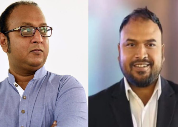 সভাপতি তানজিম আনোয়ার (বামে) ও সাধারণ সম্পাদক  বাতেন বিপ্লব (ডানে)