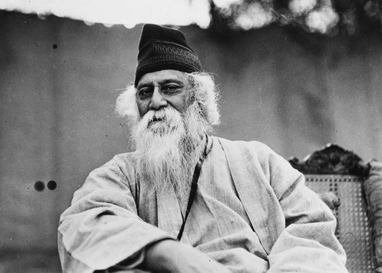 Portrait of Indian author and poet Rabindranath Tagore, circa 1935. (Photo by Fox Photos/Hulton Archive/Getty Images)