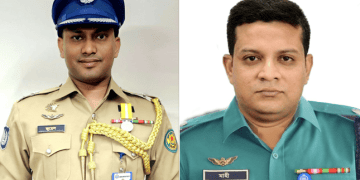 নতুন পুলিশ কমিটির সদস্যদের ছবি, একজন পুলিশ কর্মকর্তা ও একজন সিভিল ব্যক্তি. Channel i News - চ্যানেল আই নিউজ