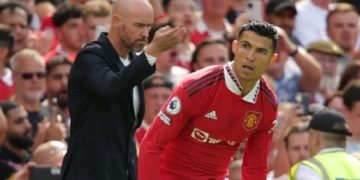 এরিক টেন হাগ এবং ক্রিস্টিয়ানো রোনালদো