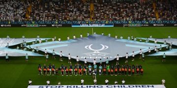 উয়েফা সুপার কাপ ম্যাচের পূর্বে শিশু ও বেসামরিক মানুষ হত্যা বন্ধের আহ্বান উয়েফার