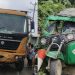দুর্ঘটনাকবলিত ট্রাক ও অটোরিকশা।