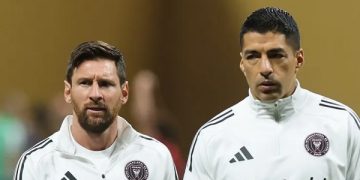 লিওনেল মেসি ও লুইস সুয়ারেজ। ছবি: সংগৃহীত