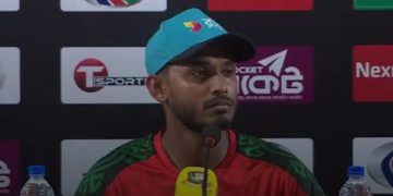 সংবাদ সম্মেলনে তানজিদ তামিম