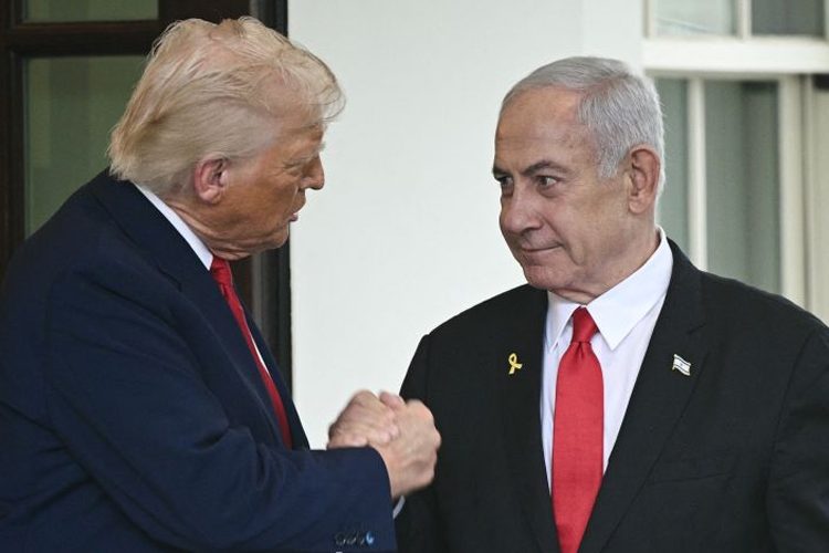 মার্কিন প্রেসিডেন্ট ডোনাল্ড ট্রাম্প ও ইসরায়েলি প্রধানমন্ত্রী বেঞ্জামিন নেতানিয়াহু সোমবার হোয়াইট হাউসে চতুর্থবারের মতো বৈঠকে