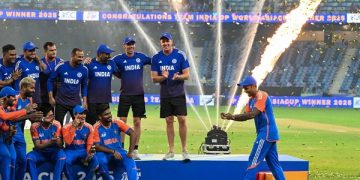 ভারত ক্রিকেট দল এশিয়া কাপের ট্রফি জেতার পর উল্লাস করছে. Channel i News - চ্যানেল আই নিউজ