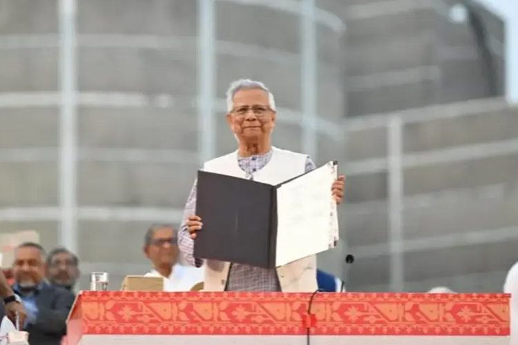 জুলাই সনদ স্বাক্ষর অনুষ্ঠান। ছবি: সংগৃহীত