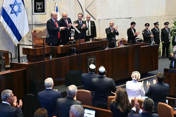 নেসেটে মার্কিন প্রেসিডেন্ট ডোনাল্ড ট্রাম্পের ভাষণ