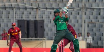 ওয়েস্ট ইন্ডিজের বিপক্ষে দ্বিতীয় ওয়ানডেতে তাণ্ডব চালিয়েছেন রিশাদ হোসেন। ছবি: বিসিবি