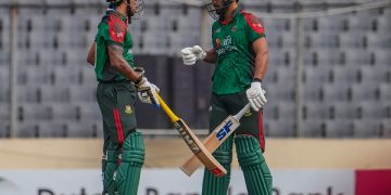 ১৫২ বলে ১৭৬ রানের জুটি গড়েন সাইফ হাসান ও সৌম্য সরকার। ছবি: বিসিবি