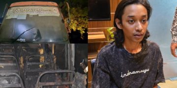 মিরপুরে আগুনে ক্ষতিগ্রস্ত বাস। একজন আটক। ছবি: সংগৃহীত