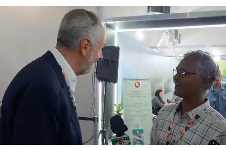 চ্যানেল আইয়ে কপ৩০ প্রেসিডেন্টের সাক্ষাৎকার। ছবি: ভিডিও থেকে নেওয়া