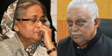 সাবেক প্রধানমন্ত্রী শেখ হাসিনা ও  সাবেক স্বরাষ্ট্রমন্ত্রী আসাদুজ্জামান খান কামাল। ছবি: সংগৃহীত