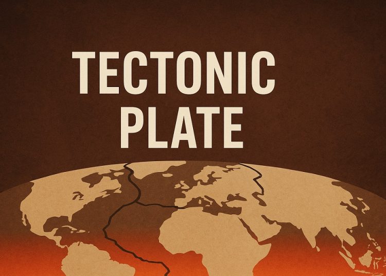 টেকটনিক প্লেট পৃথিবীর ভূত্বকের বিশাল চলমান অংশ, যার ওপর মহাদেশ ও মহাসাগর অবস্থিত