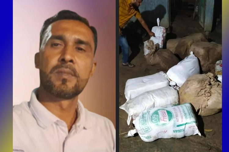 যুবদল নেতার বাড়ি  থেকে ভারতীয় পণ্য জব্দ