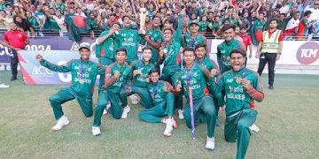 গত আসরের চ্যাম্পিয়ন বাংলাদেশ অনূর্ধ্ব-১৯ দল