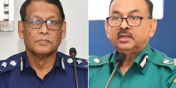 পুলিশের মহাপরিদর্শক (আইজিপি) বাহারুল আলম ও ঢাকা মেট্রোপলিটন পুলিশ (ডিএমপি) কমিশনার শেখ মো. সাজ্জাত আলী