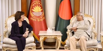 ধ্যাপক মুহাম্মদ ইউনূসের সঙ্গে মার্কিন যুক্তরাষ্ট্রের চার্জ দ্য অ্যাফেয়ার্স ট্রেসি অ্যান জ্যাকবসনের সাক্ষাৎ