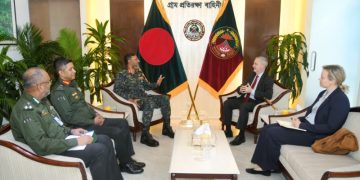 নির্বাচনী প্রস্তুতিতে আনসার-ভিডিপি মহাপরিচালকের সঙ্গে ইইউ রাষ্ট্রদূতের বৈঠক