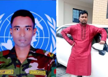 সুদানে নিহত সেনাসদস্য শান্ত মন্ডল ও মমিনুল ইসলাম। ছবি: প্রতিনিধি