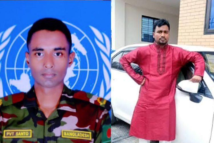 সুদানে নিহত সেনাসদস্য শান্ত মন্ডল ও মমিনুল ইসলাম। ছবি: প্রতিনিধি