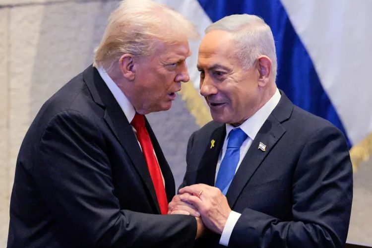 ইসরায়েলি প্রধানমন্ত্রী নেতানিয়াহু ও যুক্তরাষ্ট্রের প্রেসিডন্ট ডোনাল্ড ট্রাম্প