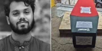 ঢাকায় পৌঁছেছে শহীদ শরিফ ওসমান হাদির মরদেহ। ছবি: সংগৃহীত